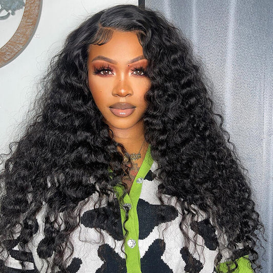 HD Thin Lace Glueless 13x4 Lace Front Wig Loose Deep Wave Put on and Go Wigs