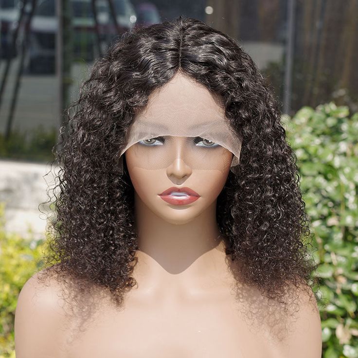 Curly Bob Wig Transparent Lace Front Glueless Human Hair Wigs Bob Wig 10 Inch Wig
