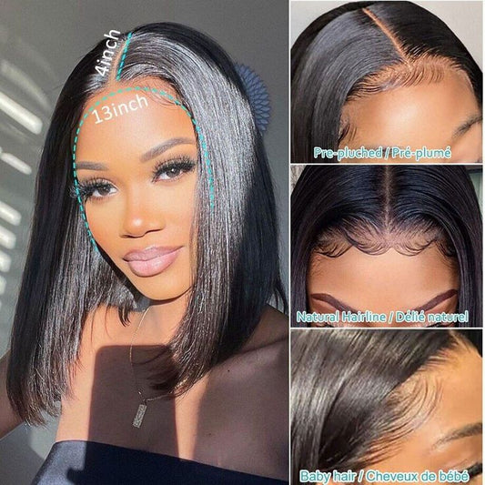 Glueless Straight Hair Short Bob Wig Summer Fashion Short Lace Front Wigs 10 Inch Bob