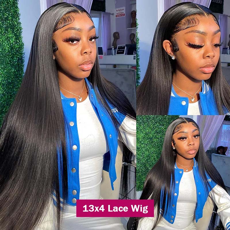 Straight Lace Front Wigs HD Lace Wig Straight Human Hair Wig Invisible 13x4 Lace Front Wig