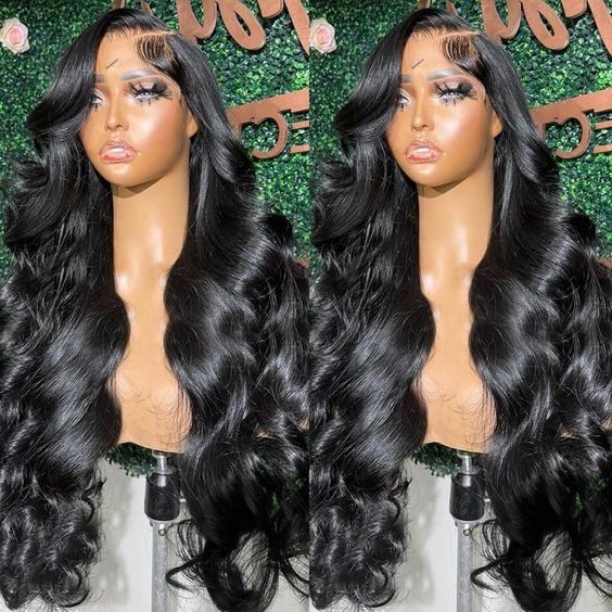 OneMore 40 Inch Long Human Hair Wig Glueless 13x4 Lace Front Wig 180% Density