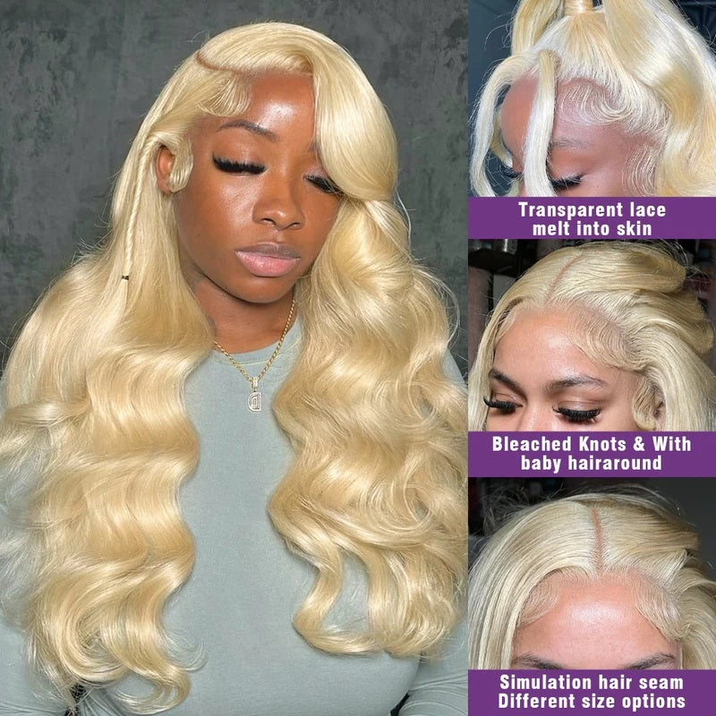 (50% Off Flash Sale)180% Density 613 Blonde 13x4 Lace Front Wig HD Transparent Lace