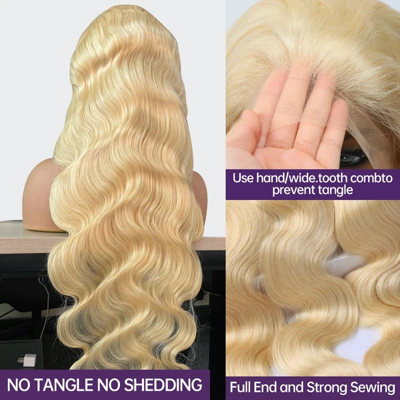 (50% Off Flash Sale)180% Density 613 Blonde 13x4 Lace Front Wig HD Transparent Lace