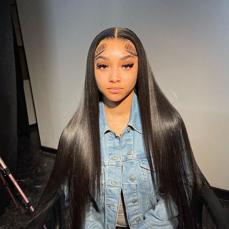 Pre Bleached 13x4 Lace Front Wig Straight Hair Pre Cut HD Lace Wig Glueless Lace Wigs Human Hair