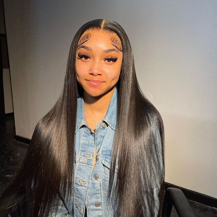 Pre Bleached 13x4 Lace Front Wig Straight Hair Pre Cut HD Lace Wig Glueless Lace Wigs Human Hair