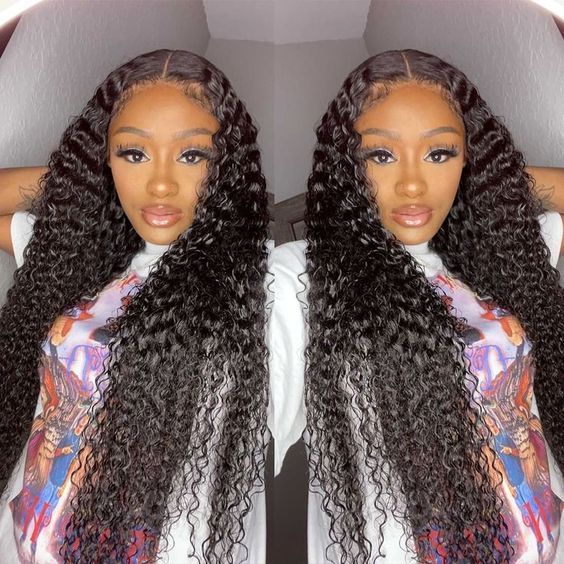 40 Inch 250% Density Long Human Hair Wigs Transparent 13x4 Lace Frontal Wig