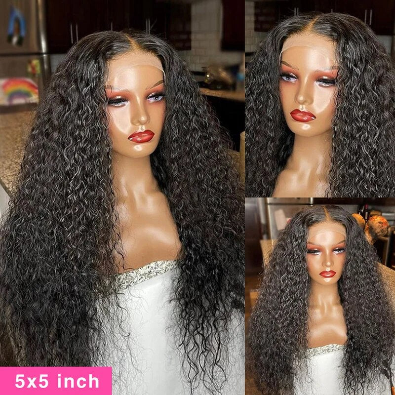 OneMore HD Lace Wig Deep Wave 5x5 Closure Wig Small Head Friendly Bleached Knots Human Hair Wigs