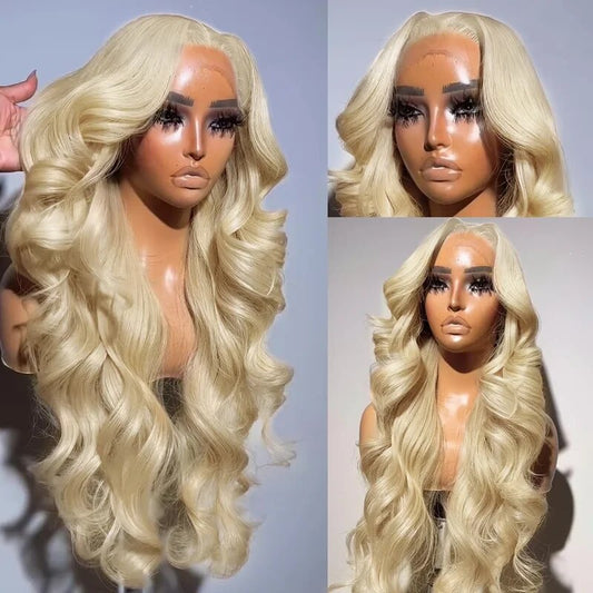 OneMore 613 Blonde 13x4 Lace Front Wig Straight / Body Wave Blonde Human Hair Wigs Flash Sale