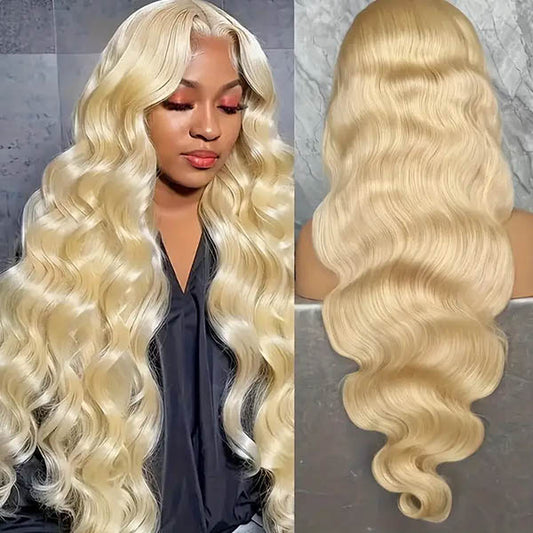 OneMore 613 Blonde 13x4 Lace Front Wig Straight / Body Wave Blonde Human Hair Wigs Flash Sale