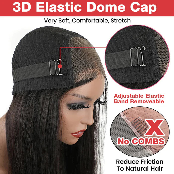 Straight Glueless Bob Wig Pre Cut HD Lace Closure Ready to Wear Wigs Beginner Friendly