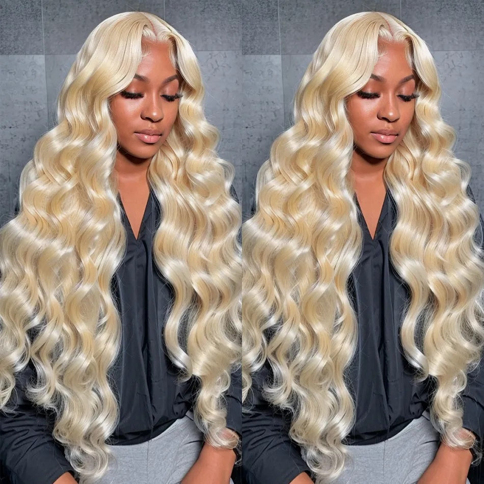 613 Blonde Hair Color 13x6 Lace Frontal Wig Glueless Body Wave Human Hair Wigs for Women