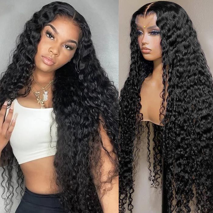 HD Lace Closure Wig Water Wave 6x6 Closure Wig Glueless Lace Human Hair Wigs for Black Women
