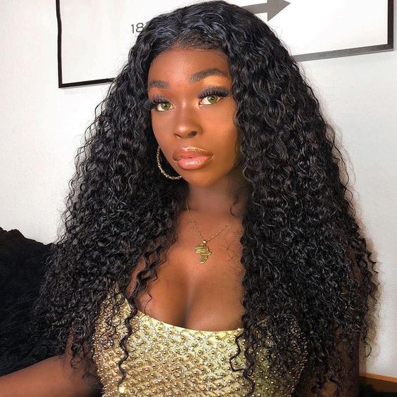 Deep Wave Human Hair 3 Bundles with Closure Transparent 13x4 Lace Frontal Pre Plucked