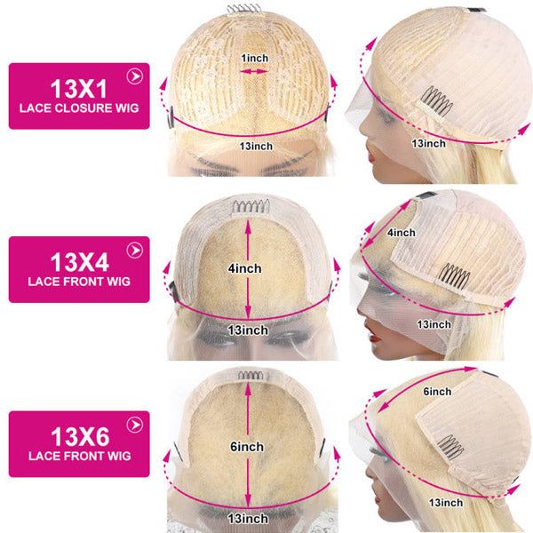 Straight Blonde Wig 13x4 Lace Front Wig HD Transparent Glueless T Part Lace Wigs 30 Inch