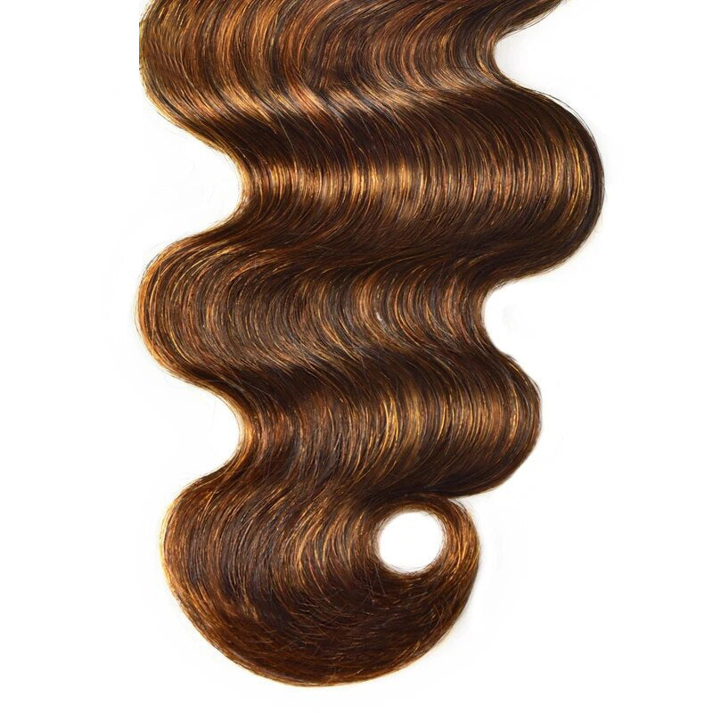 OneMore #FB30 Highlight Hair Bundles with Closure Brazilian Body Wave Human Hair Bundles