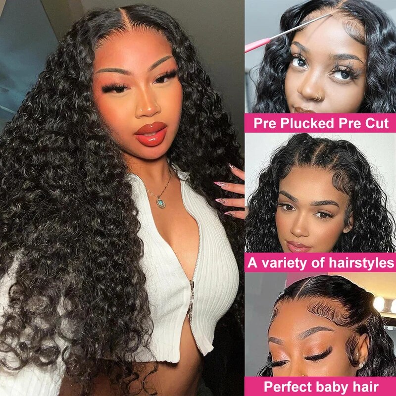 OneMore HD Lace Wig Deep Wave 5x5 Closure Wig Small Head Friendly Bleached Knots Human Hair Wigs