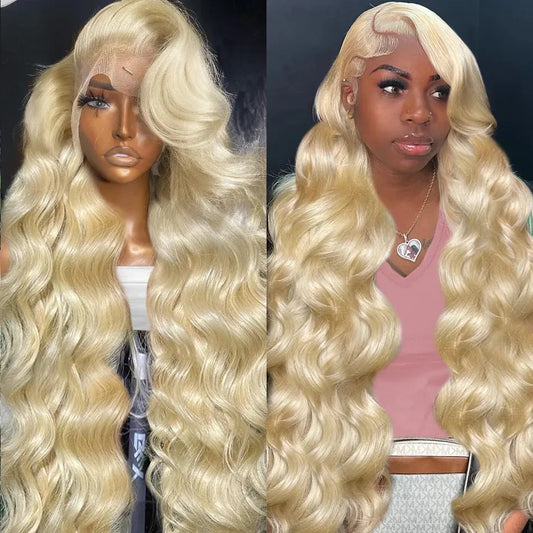 13x4 HD Lace Front Wig Blonde Body Wave Glueless Human Hair Wigs Real Human Hair Barbie Blonde Wig