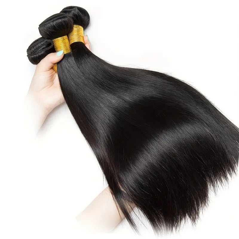 100% Virgin Indian Straight Hair 3 Bundles Human Hair Weave Extensions