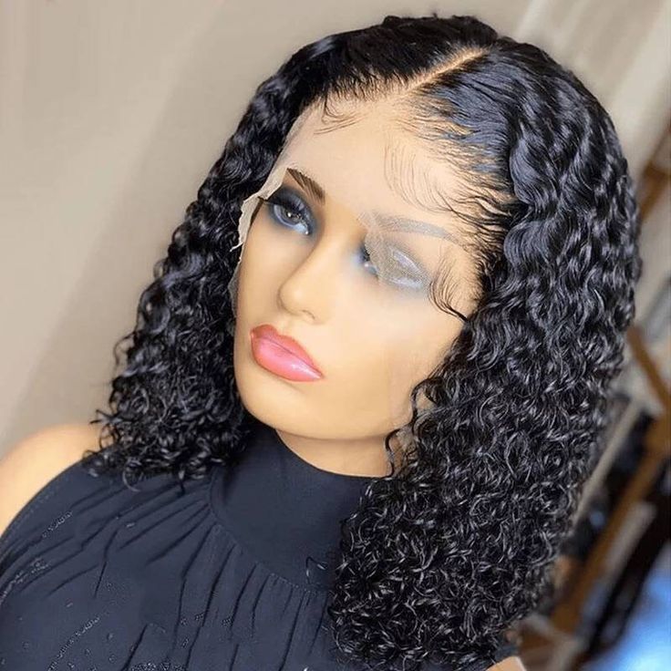 short lace front wigs curly hair