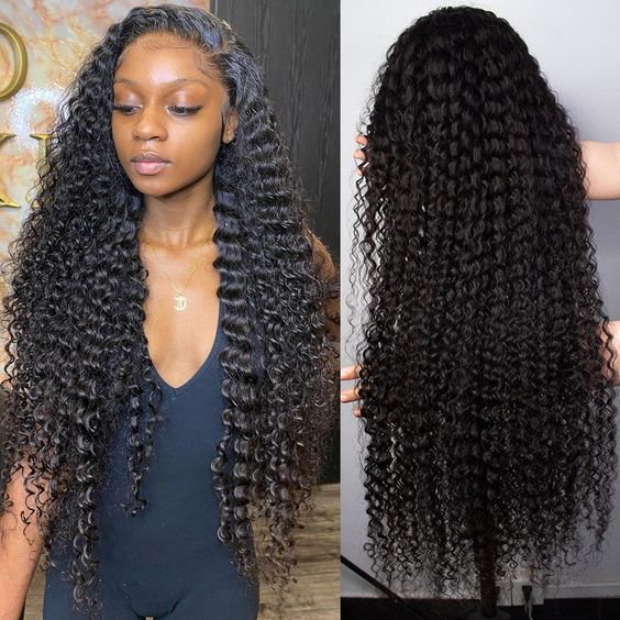 40 Inch 250% Density Long Human Hair Wigs Transparent 13x4 Lace Frontal Wig