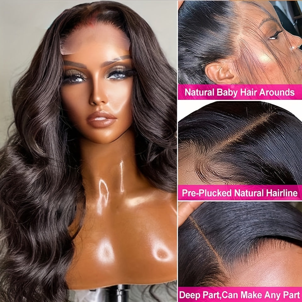 4x4 Lace Closure Wig Real Human Hair Body Wave Wig HD Lace Wigs