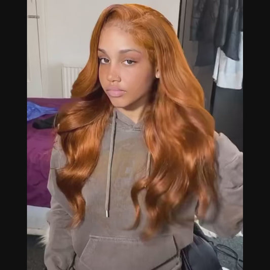 OneMore Ginger Blonde Body Wave HD Lace Front Wig Ginger Blonde Human Hair Wig