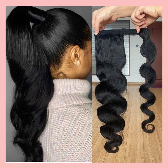 cheap human hair ponytail extensions