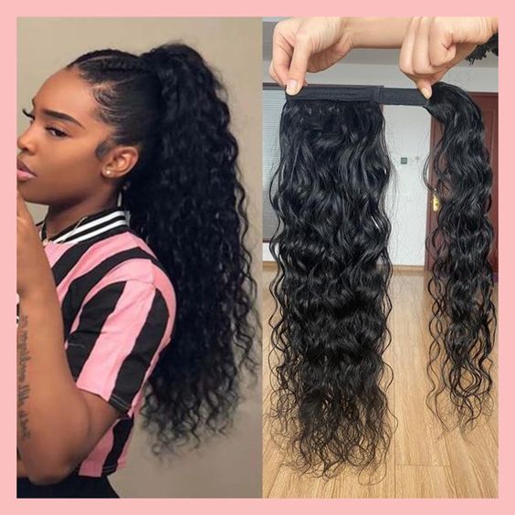 water wave ponytail extensions