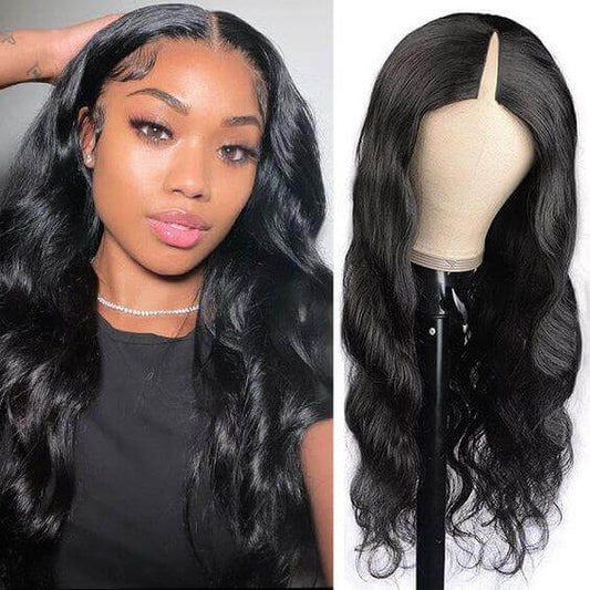 Body Wave Human Hair Wigs Glueless V Part Wig Upgrade U Part Human Hair Wig