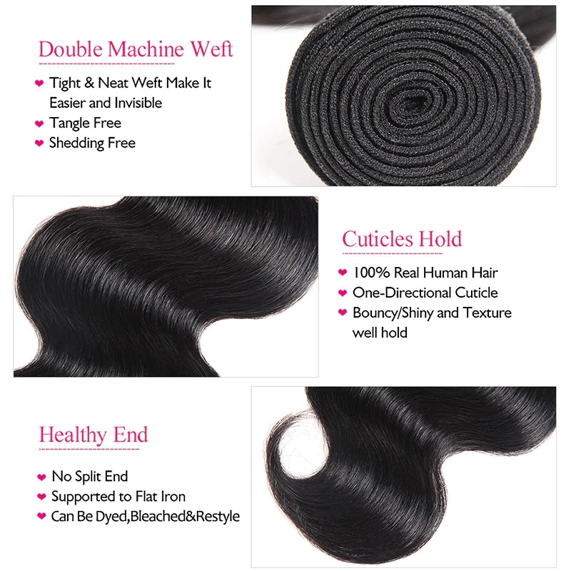 One More Body Wave Bundles Brazilian Body Wave 3 Bundles Human Hair Weave
