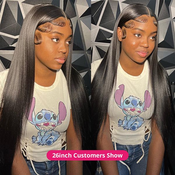 Straight Hair HD Invisible Lace Front Wigs Glueless Wigs Melted All Skin 13x4 Transparent Lace Wig Human Hair