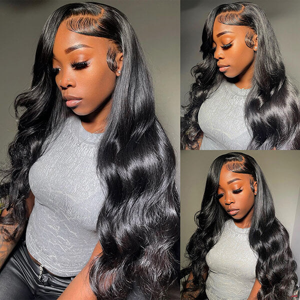 side part body wave lace frontal wig
