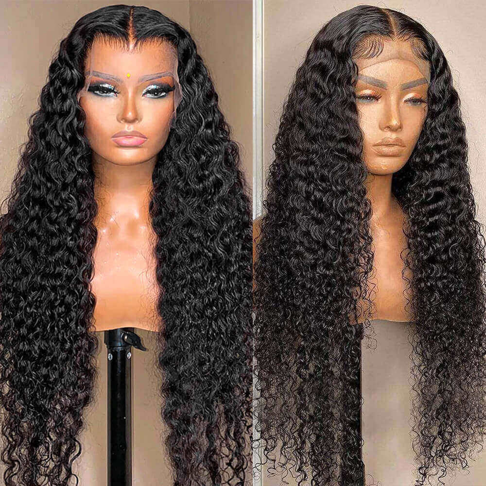 Glueless Human Hair Wigs Curly Hair Wig Pre Plucked Lace Front Wigs For Women