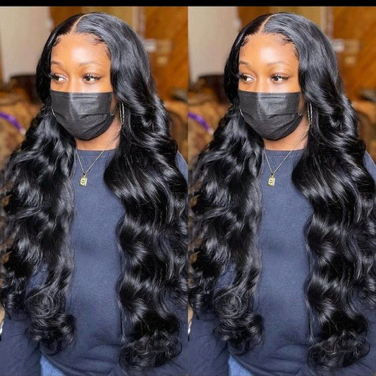Glueless Lace Front Wigs Body Wave 4x4 HD Transparent Lace Closure Wig Wear and Go Wigs 30 Inch