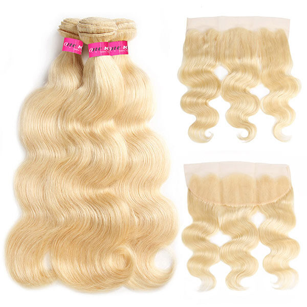 blonde wig bundles with frontal