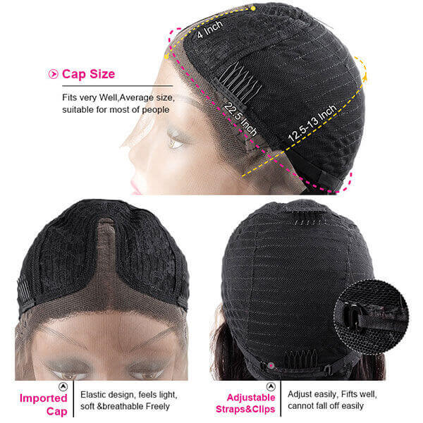 T Part Straight Hair Short Bob Wig