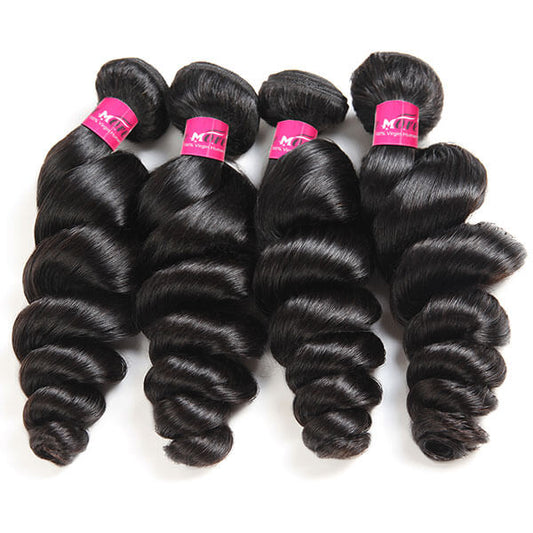 Unprocessed Brazilian Hair Loose Wave Hair 4 Bundles One More Human Hair