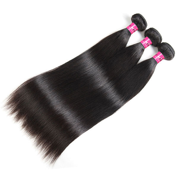 One More Straight Hair 3 Bundles Virgin Peruvian Human Hair Weave