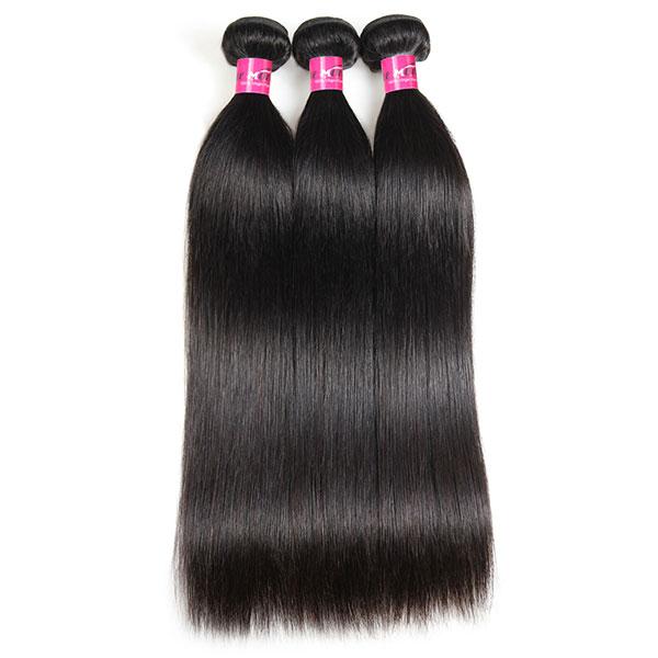 100% Virgin Indian Straight Hair 3 Bundles Human Hair Weave Extensions - OneMoreHair