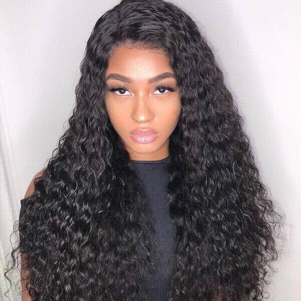 13x4 Lace Front Wig Water Wave Human Hair Wigs 250% Density