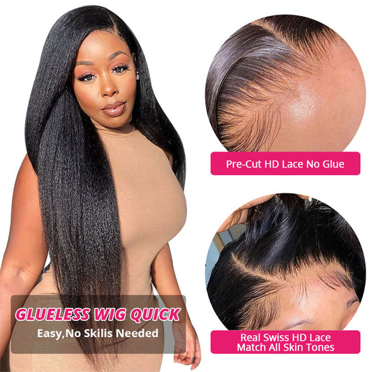 Lace Closure Wig Kinky Straight Hair