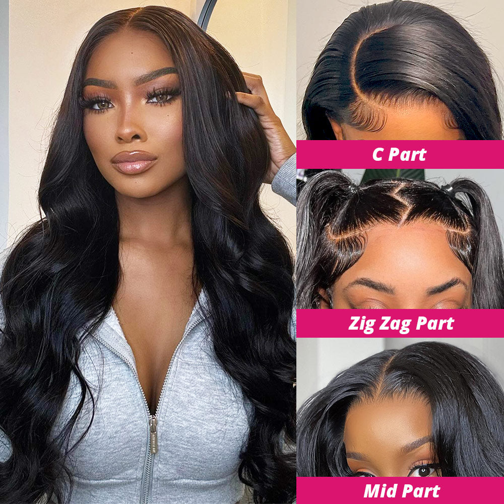 13x6 HD Lace Front Wig Glueless Body Wave Human Hair Wigs Pre Plucked Real HD Lace Wig