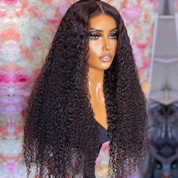 Glueless Wigs Curly 13x6 HD Lace Front Wig Pre Bleached Put On and GO Wig