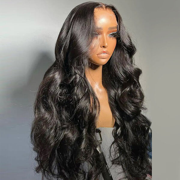 Body Wave 13x4 Pre Cut Glueless HD Lace Front Wig Wear and Go Wig Pre Plucked and Bleached