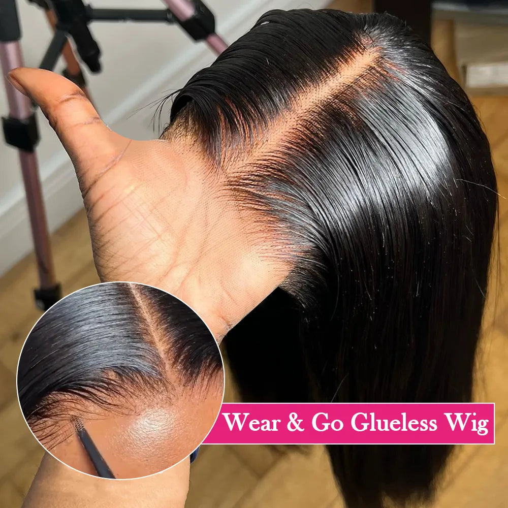 OneMore Wear Go Glueless Wig Body Wave 13x4 Lace Front Wig Pre Plucked and Bleached Knots