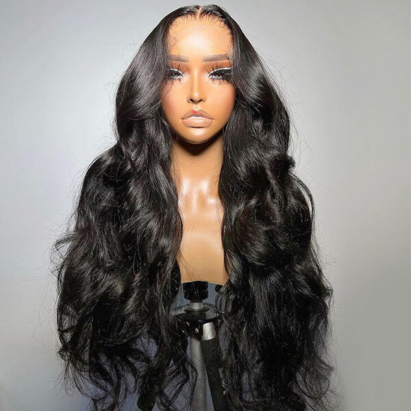 Body Wave 13x4 Pre Cut Glueless HD Lace Front Wig Wear and Go Wig Pre Plucked and Bleached
