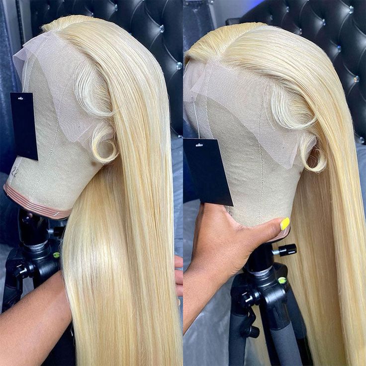 Straight Blonde Wig 13x4 Lace Front Wig HD Transparent Glueless T Part Lace Wigs 30 Inch