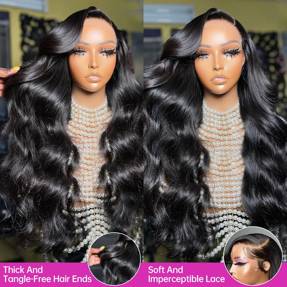 (60% Off Flash Sale)OneMore Hair Glueless Pre Cut Lace Closure Wig Body Wave Wig 40 Inch on Sale