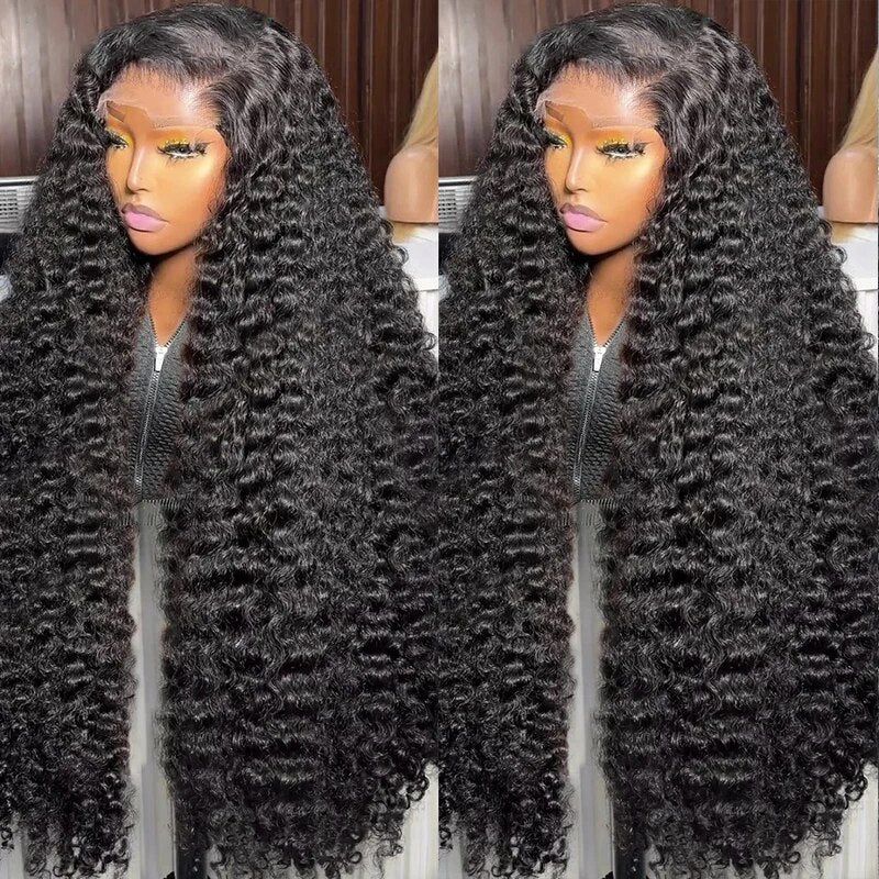 HD Lace Pre Bleached Deep Wave 13x6 Lace Front Wig Deep Curly Hair Glueless Lace Wigs