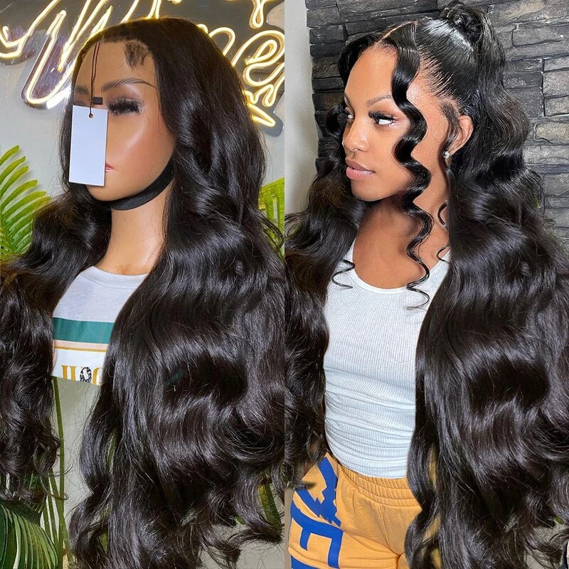 Glueless Loose Body Wave Human Hair Wig 13x4 HD Lace Front Wigs Bleached Knots Pre Plucked